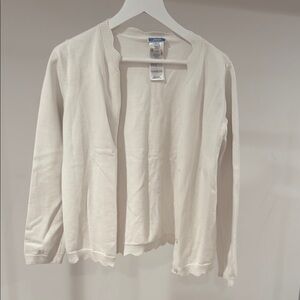 Jacadi White Cardigan Sweater